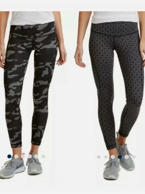 Vineyard Vines Women's Reversible Black & Gray Legging- Camo and Whale Print